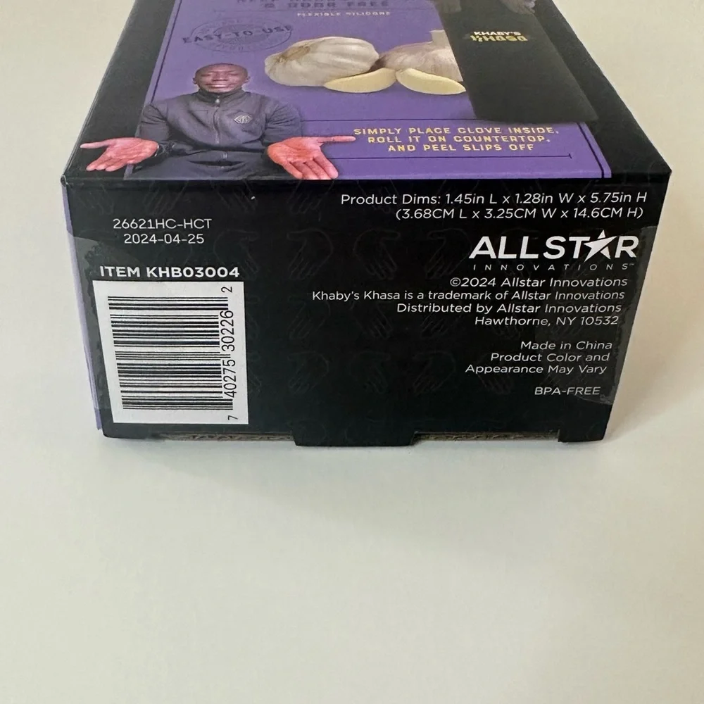 Khaby Lame Garlic Peeler Silicone Tube Roller, NEW IN‎ BOX
